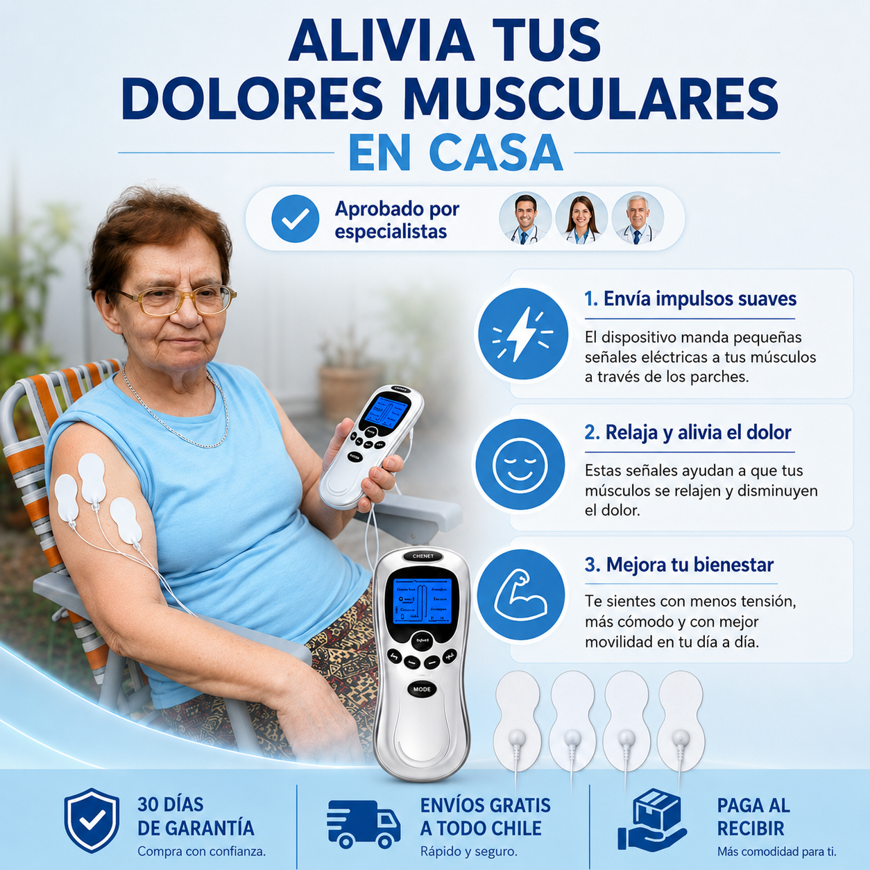 Electroestimulador - Alivia el dolor en casa